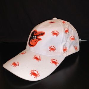 Orioles White and Orange Crab Hat